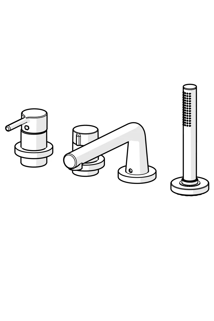 HansaVANTIS Style Wannenarmatur, 1-strahlig, Chrom