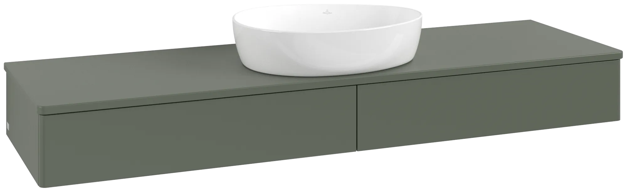 Villeroy & Boch Antao Waschbeckenunterschrank L14_5, 1600x190x500mm, Leaf Green Matt Lacquer