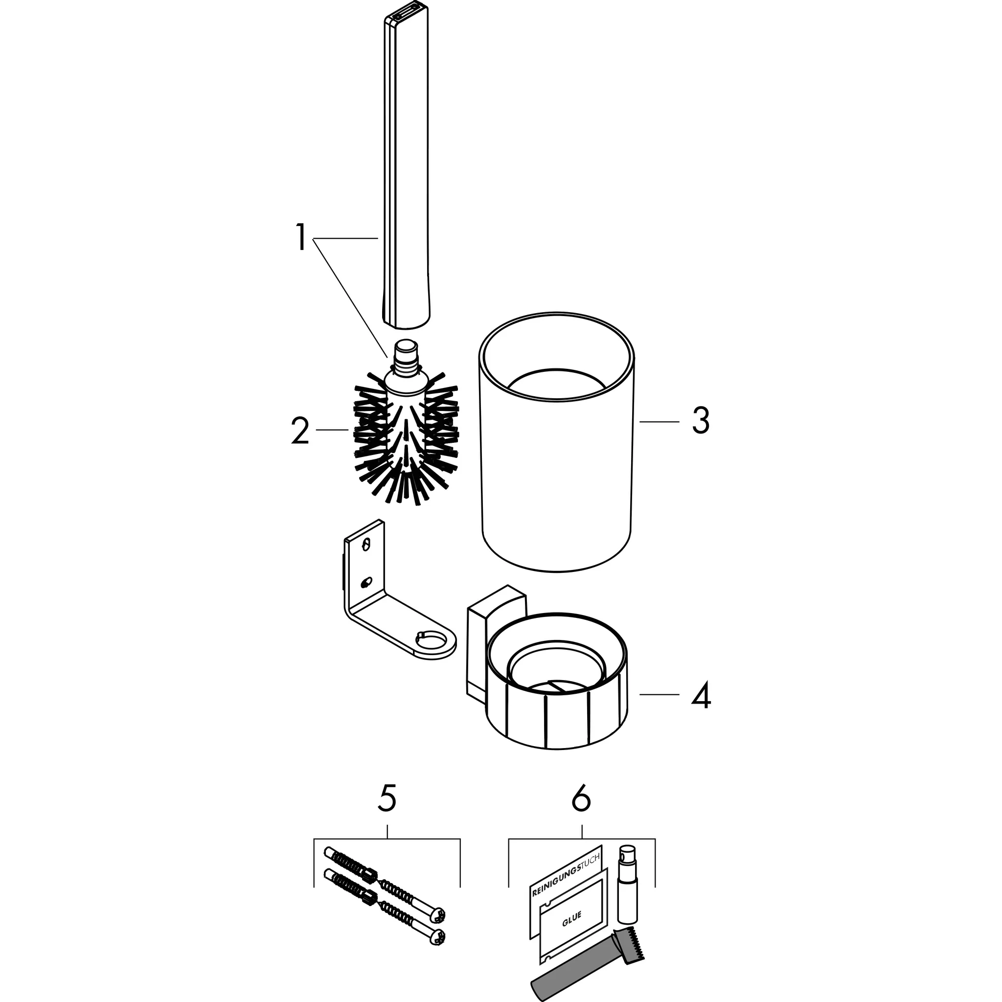 Toilettenürstenhalter WallStorismattschwarz Toilettenürstenhalter WallStorismattschwarz