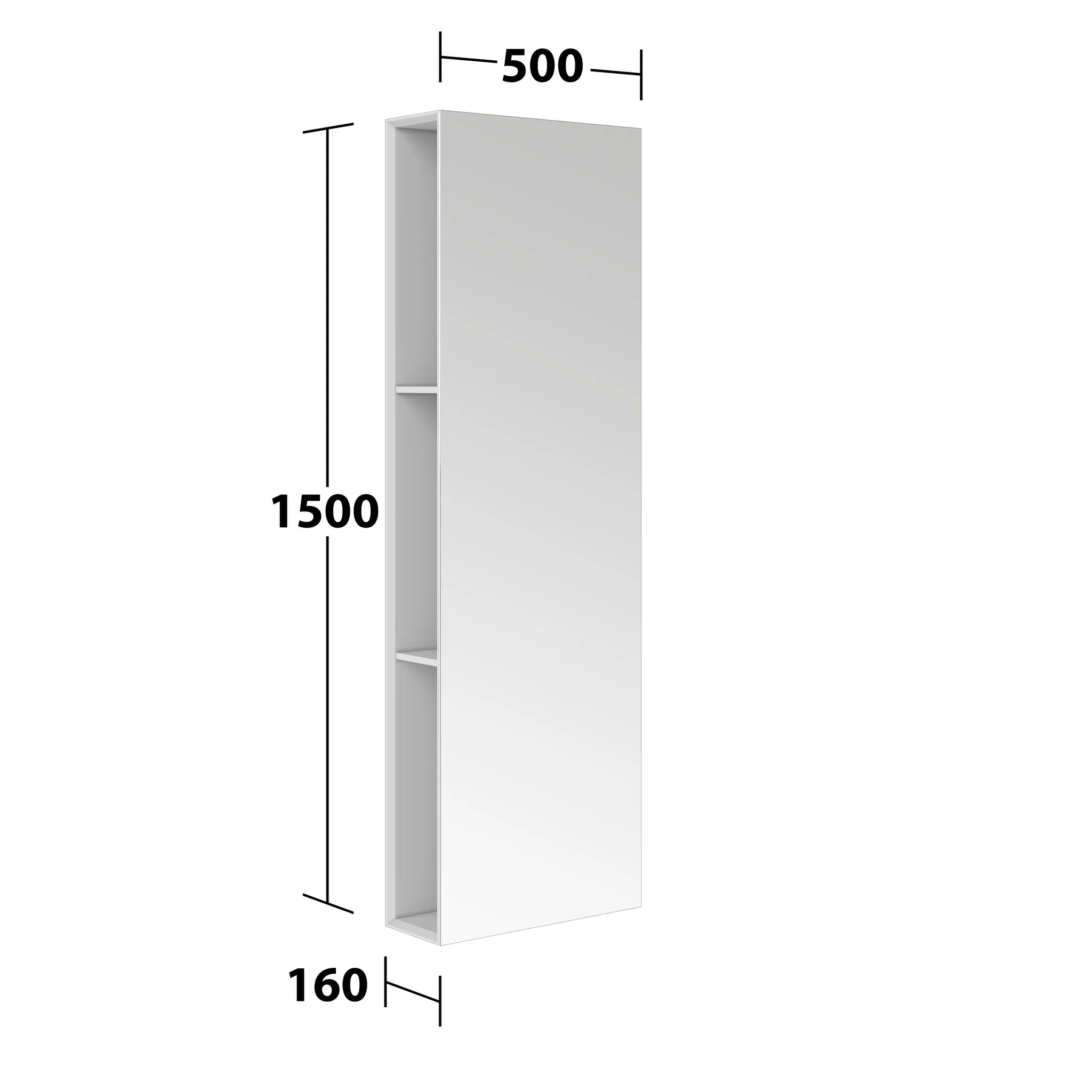 KEUCO Spiegelregal „Edition 11 Art“ Manhattan (Lack, seidenmatt), Manhattan (Lack, seidenmatt), 500 × 1500 mm