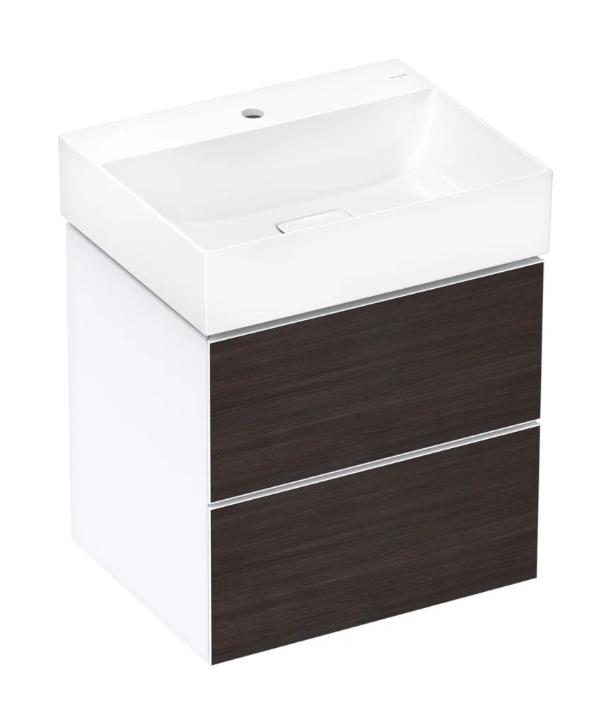 Hansgrohe Xevolos E Waschtisch, Keramik, weiß, 600x480 mm, wandhängend, mit Hahnloch, ohne Überlauf, SmartClean-Glasur