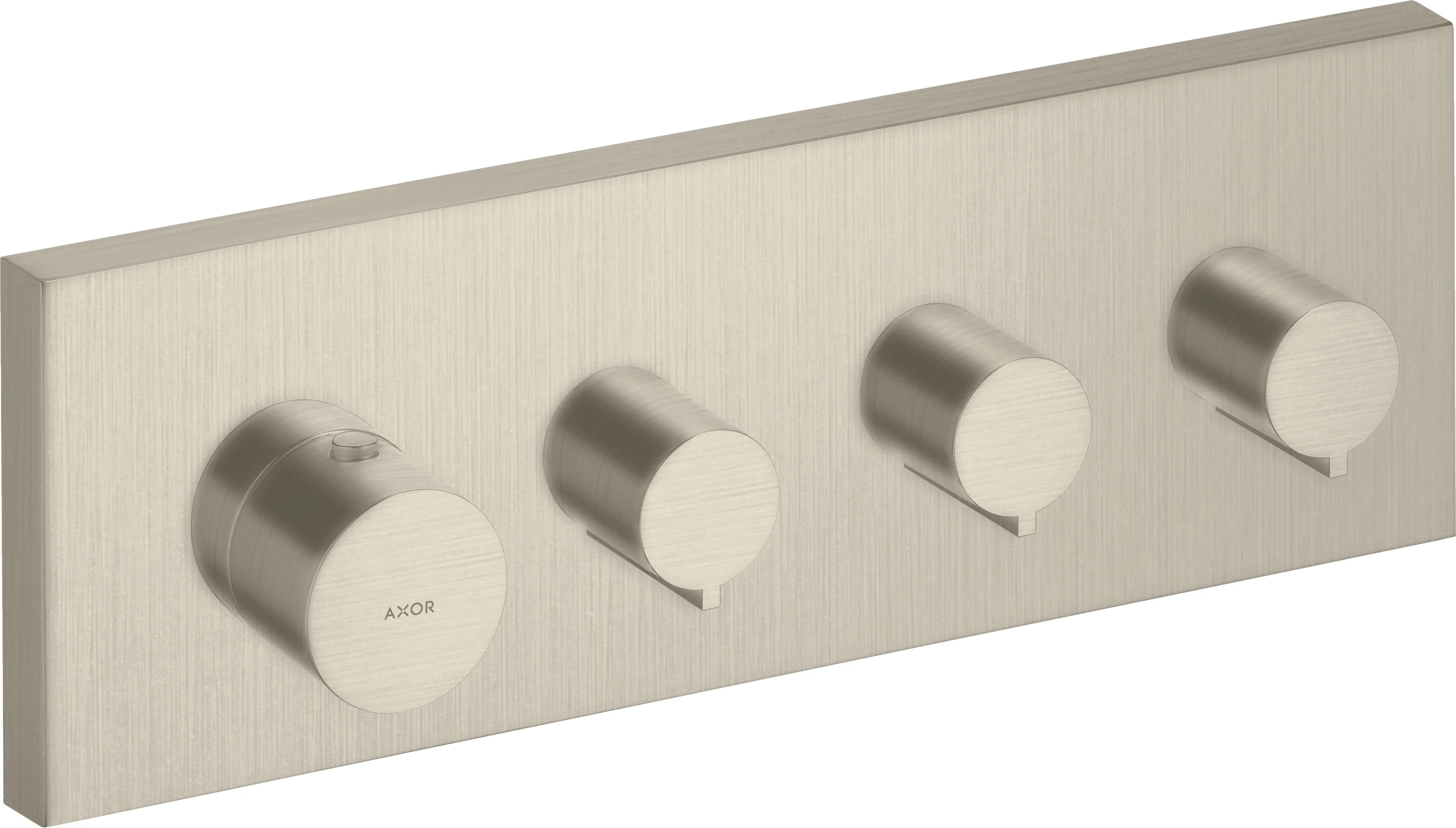 Hansgrohe AXOR ShowerSolutions Thermostatmodul 360/120 Unterputz eckig, Brushed Nickel, DN20, 3 Verbraucher Hansgrohe AXOR ShowerSolutions Thermostatmodul 360/120 Unterputz eckig, Brushed Nickel, DN20, 3 Verbraucher
