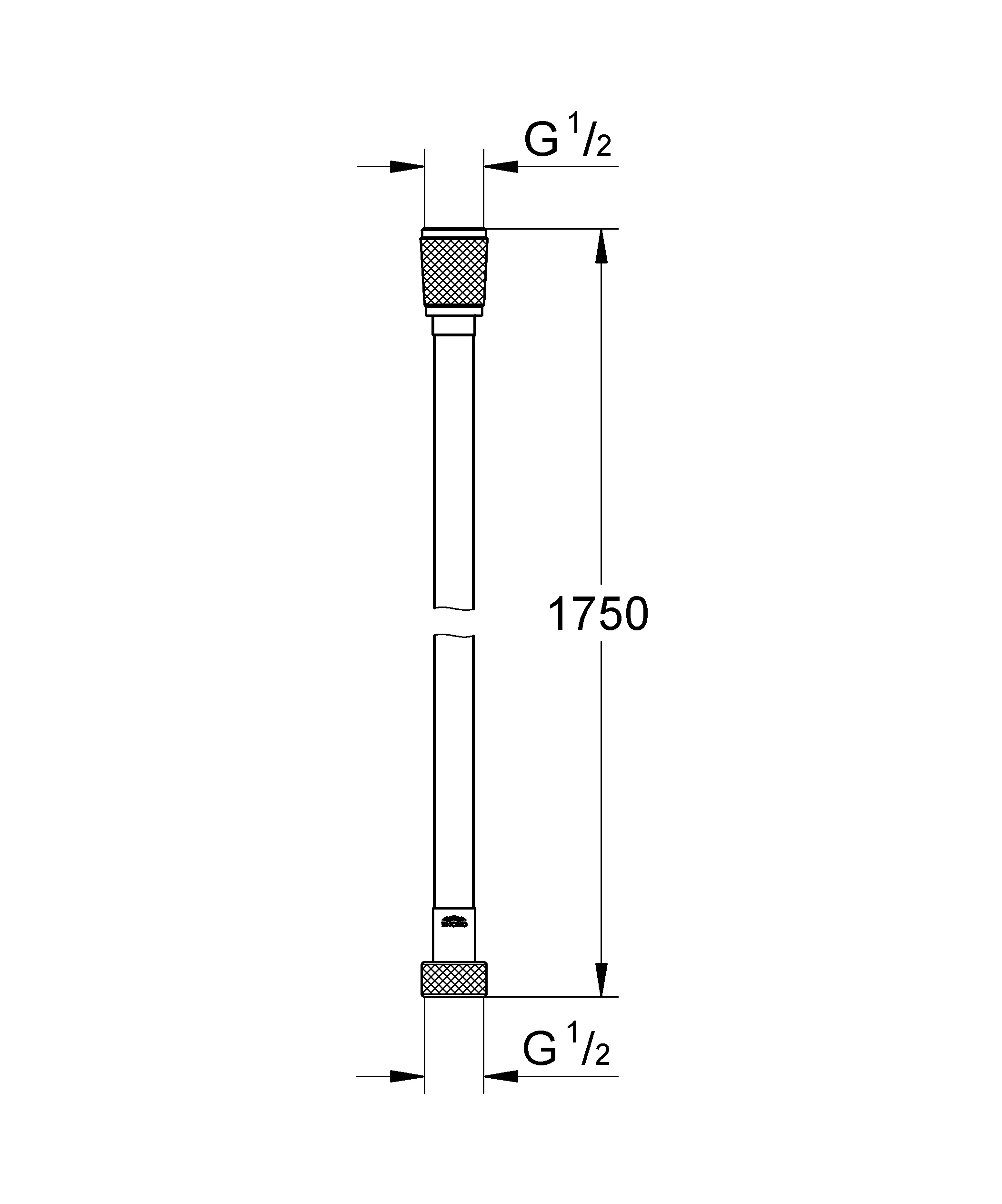 Brauseschlauch Silverflex TwistStop 28388_1, 1.750 mm, chrom