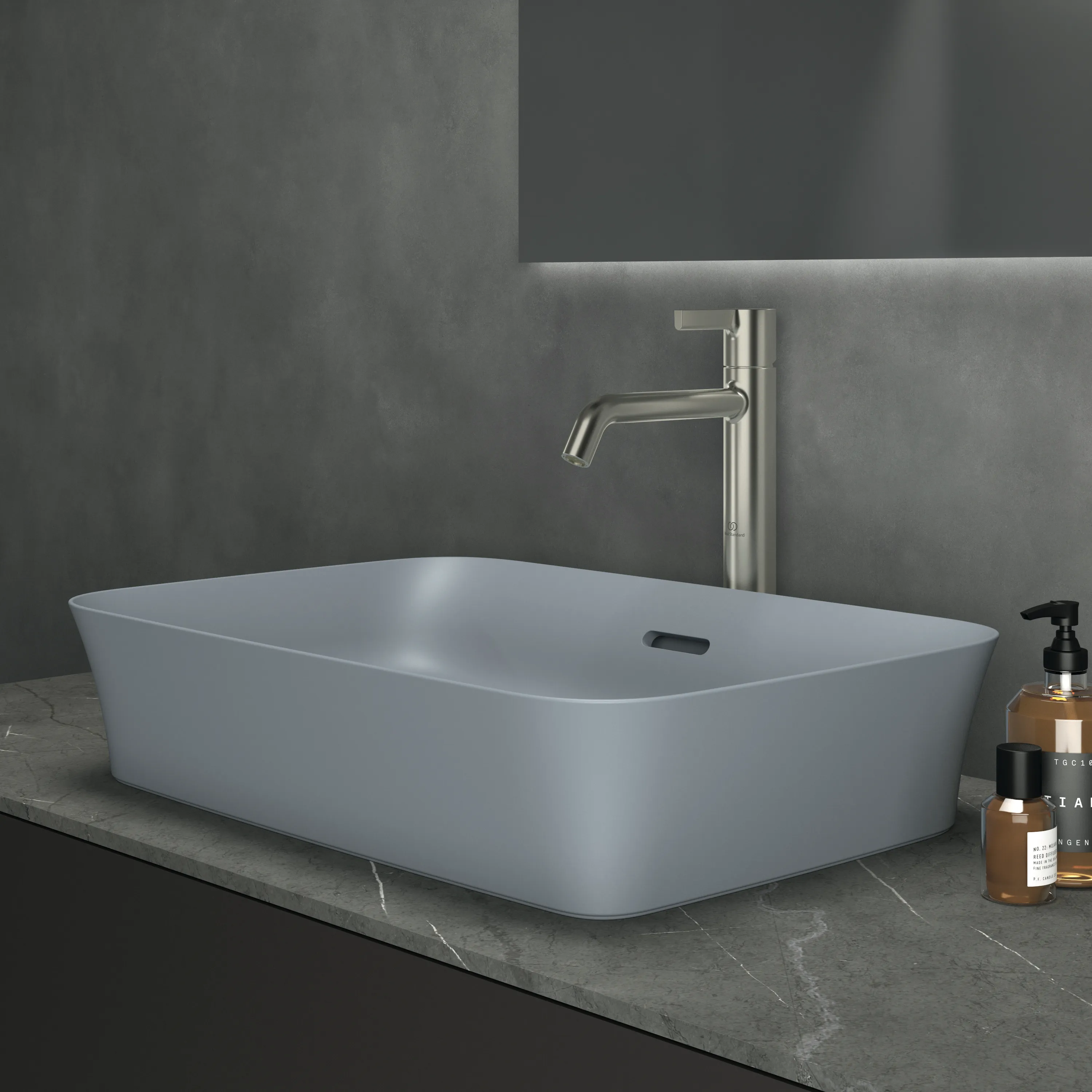Waschbecken „Ipalyss“ 55 × 38 × 14,5 cm in Puderblau