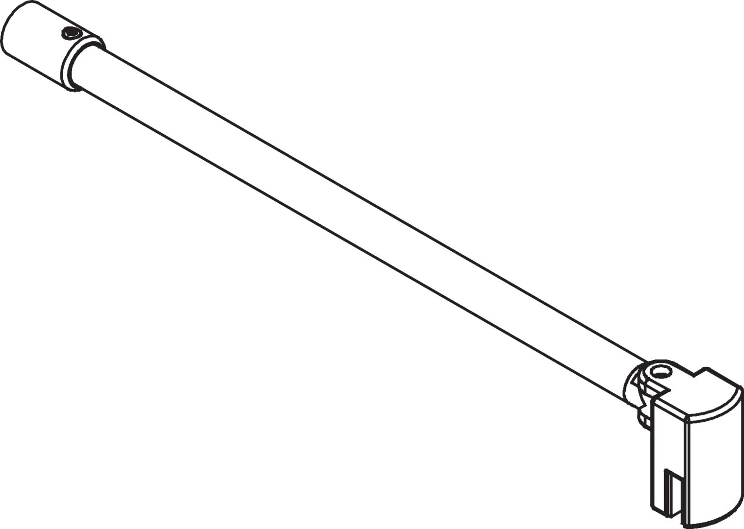 Kermi Duschdesign Haltestange „PEGA“ 1200 mm in Silber Hochglanz, Profile Weiß (RAL 9016)