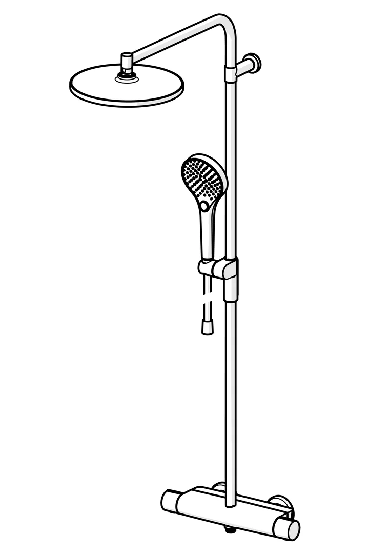 HansaVIVA Regenbrause-Duscharmatur Hansaviva 2023 6515 Chrom