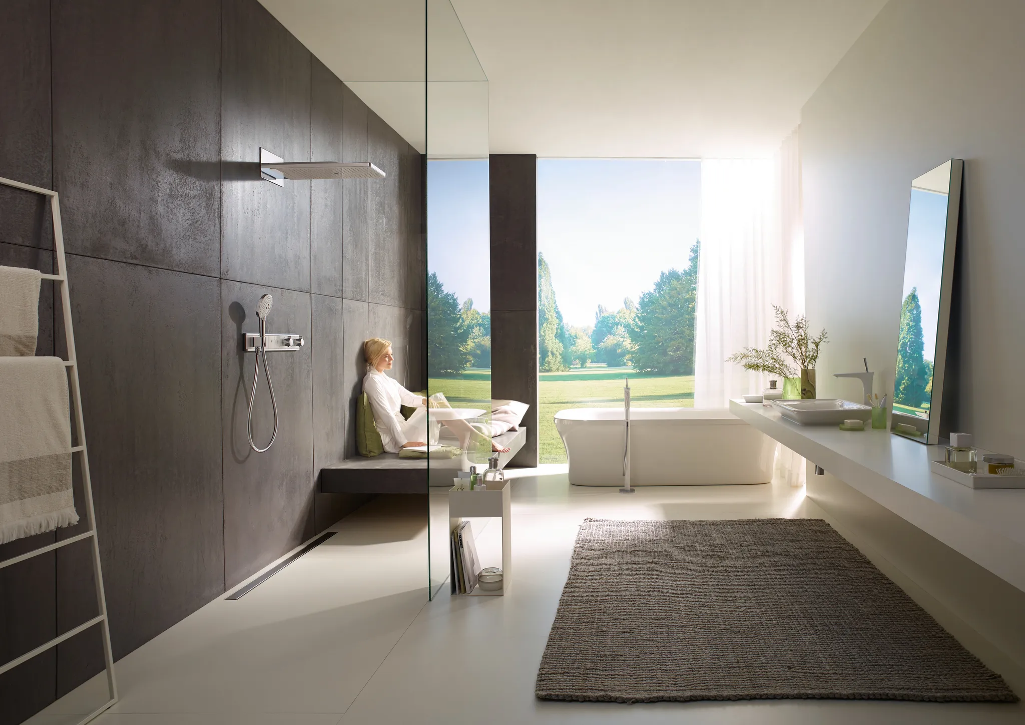 Kopfbrause Rainmaker Select 580 3jet EcoSmart Wandmontage weiss/chrom Kopfbrause Rainmaker Select 580 3jet EcoSmart Wandmontage weiss/chrom