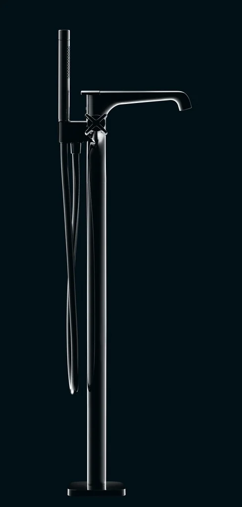 Hansgrohe AXOR Citterio E Wannenmischer bodenstehend Chrom, Ausladung 190 mm, 2 Verbraucher, Laminarstrahl, Rain/MonoRain, max. Durchfluss 19 l/min Hansgrohe AXOR Citterio E Wannenmischer bodenstehend Chrom, Ausladung 190 mm, 2 Verbraucher, Laminarstrahl, Rain/MonoRain, max. Durchfluss 19 l/min