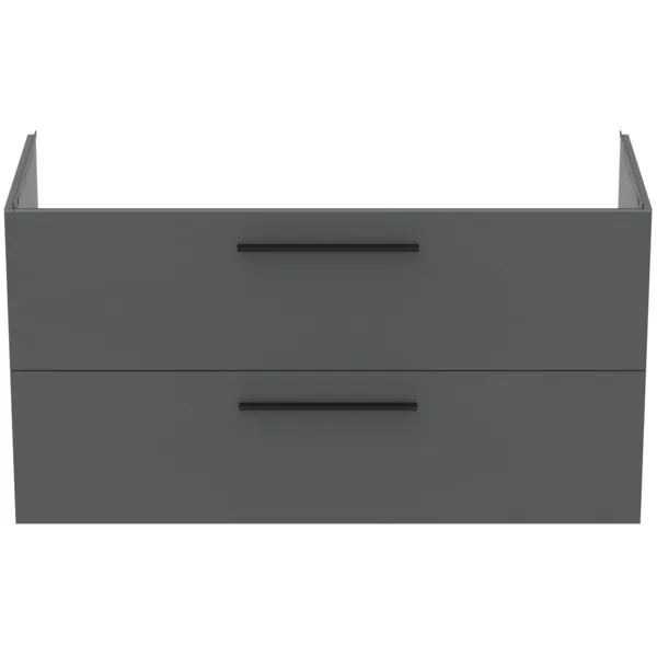 Möbelwaschtischunterschrank i.life B 2 Auszüge Siphonausschnitt auf der rechten Seite 1200x505x630mm Weiß matt Möbelwaschtischunterschrank i.life B 2 Auszüge Siphonausschnitt auf der rechten Seite 1200x505x630mm Weiß matt