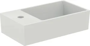 Waschbecken „Extra“ 45 × 25 × 15 cm, Hahnlochposition links in Weiß