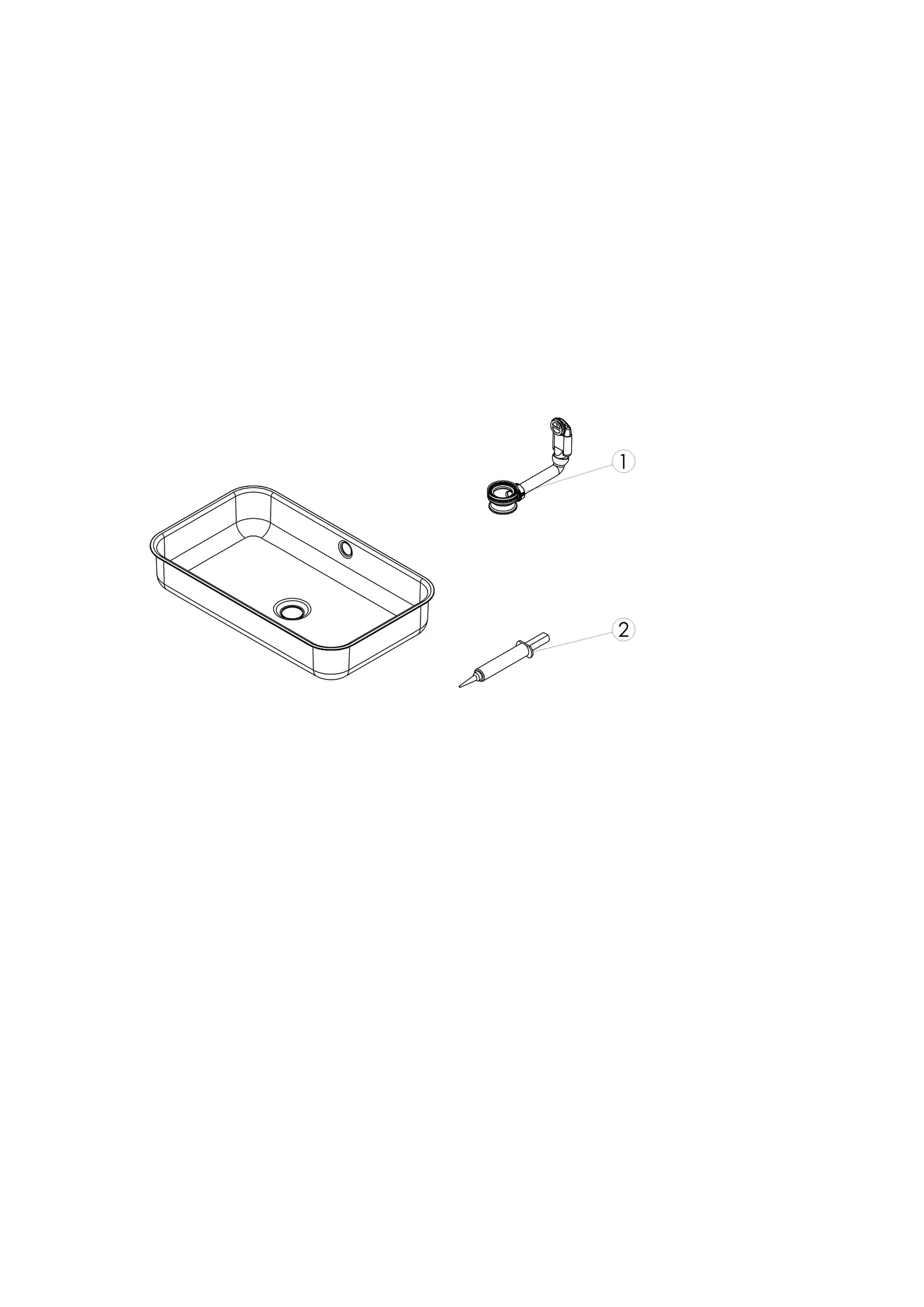 Waschbecken „SR-Serie“ 374 × 127 mm mit ProShield