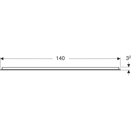 Geberit Option Basic Square Lichtspiegel, Aluminium eloxiert, 140x70 cm, LED-Beleuchtung oben