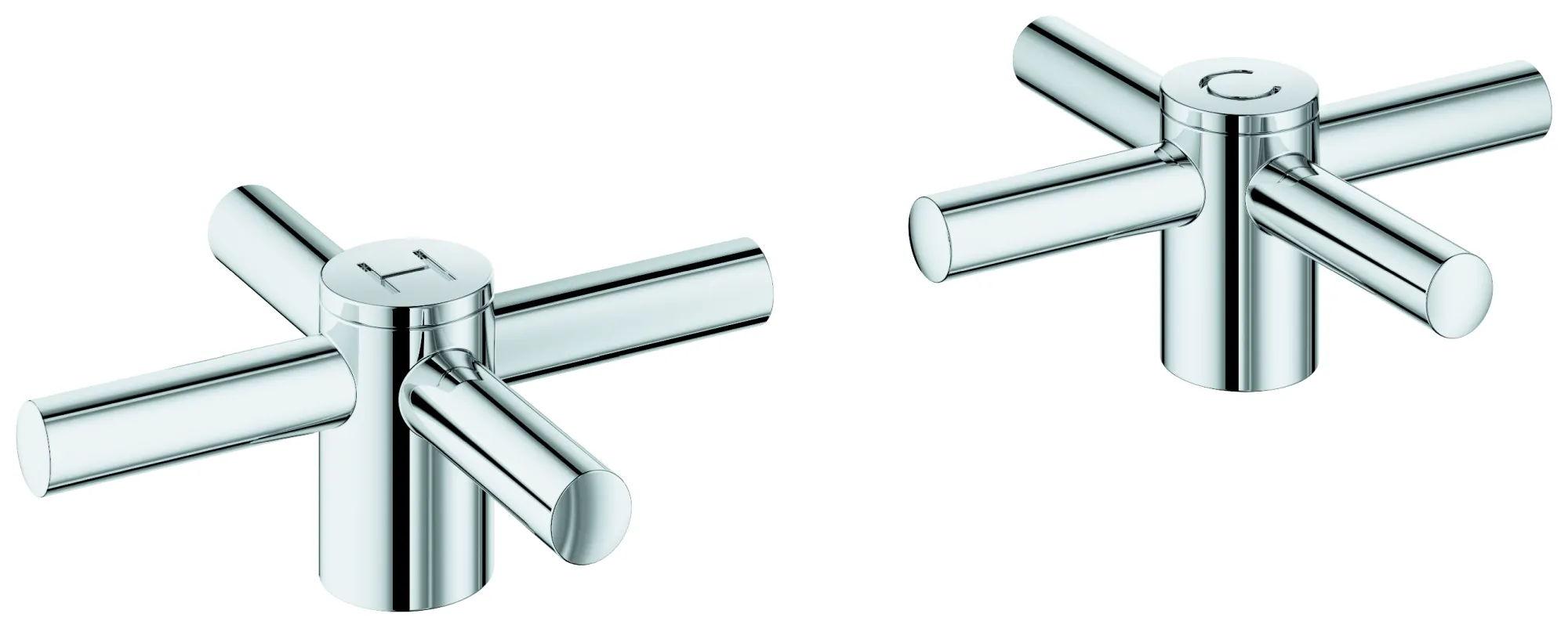 Griffe 18026, für Atrio Küchen- und Badarmaturen, 1 Paar, chrom Griffe 18026, für Atrio Küchen- und Badarmaturen, 1 Paar, chrom