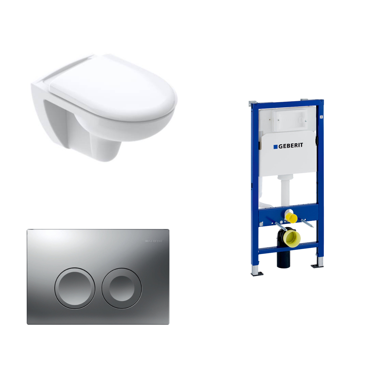 Vorwand-/Einbauelement für Toilette mit Spülkasten Delta (UP100) Betätigungsplatte Geberit UP100 „Delta25“ in Vorwand-/Einbauelement für Toilette mit Spülkasten Delta (UP100) Betätigungsplatte Geberit UP100 „Delta25“ in
