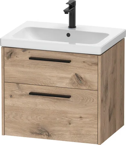 Duravit Waschtischunterschrank Wandhängend „D-Code“ 63,4 × 55,5 × 46 cm in Eiche Marmoriert Duravit Waschtischunterschrank Wandhängend „D-Code“ 63,4 × 55,5 × 46 cm in Eiche Marmoriert