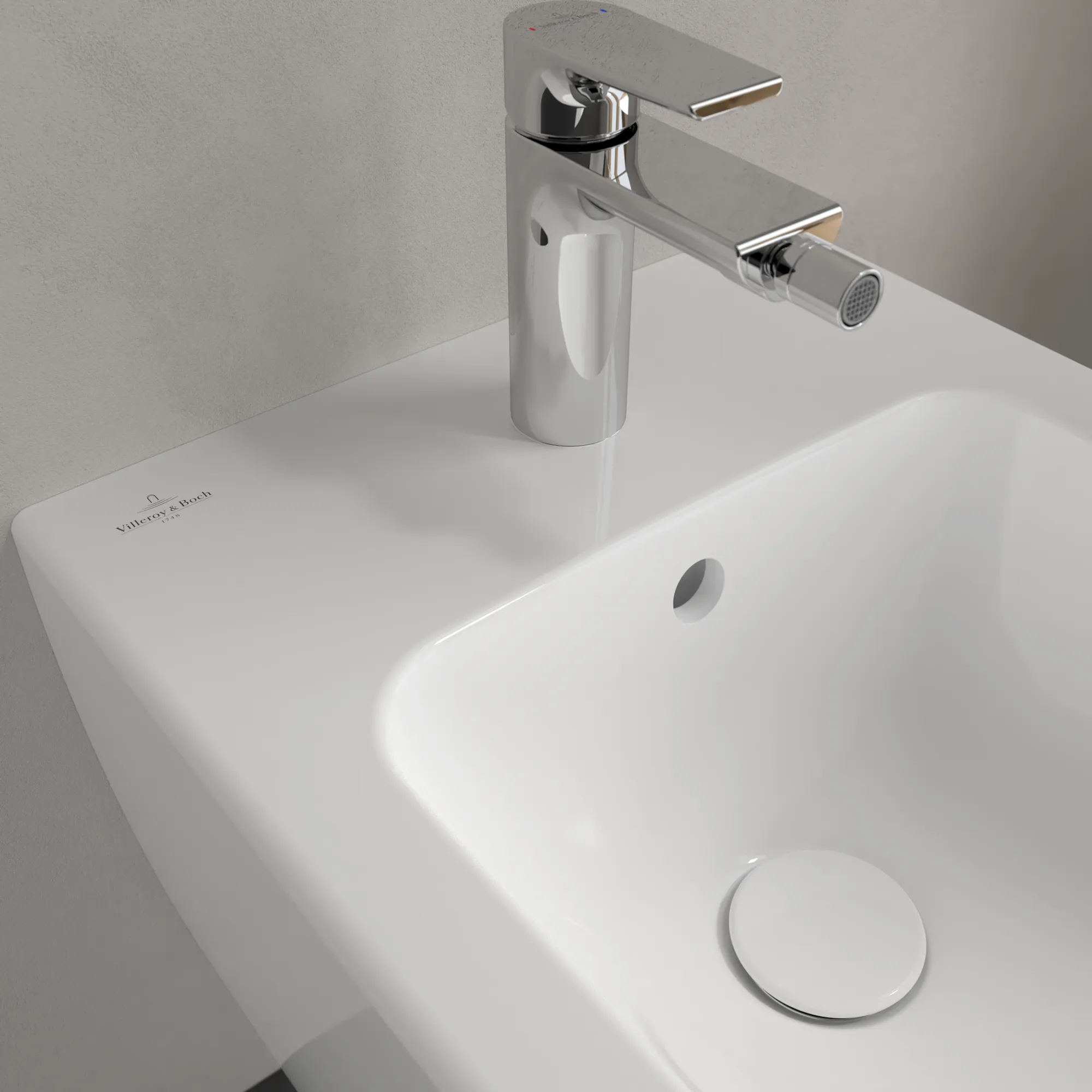 Villeroy & Boch Stand-Bidet „Subway 2.0“, Befestigung verdeckt, mit Hahnlochbohrung 37,5 × 56 × 40 cm