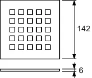 drainpoint S Designrost ″quadratum″ Edelstahl, 150 mm drainpoint S Designrost ″quadratum″ Edelstahl, 150 mm