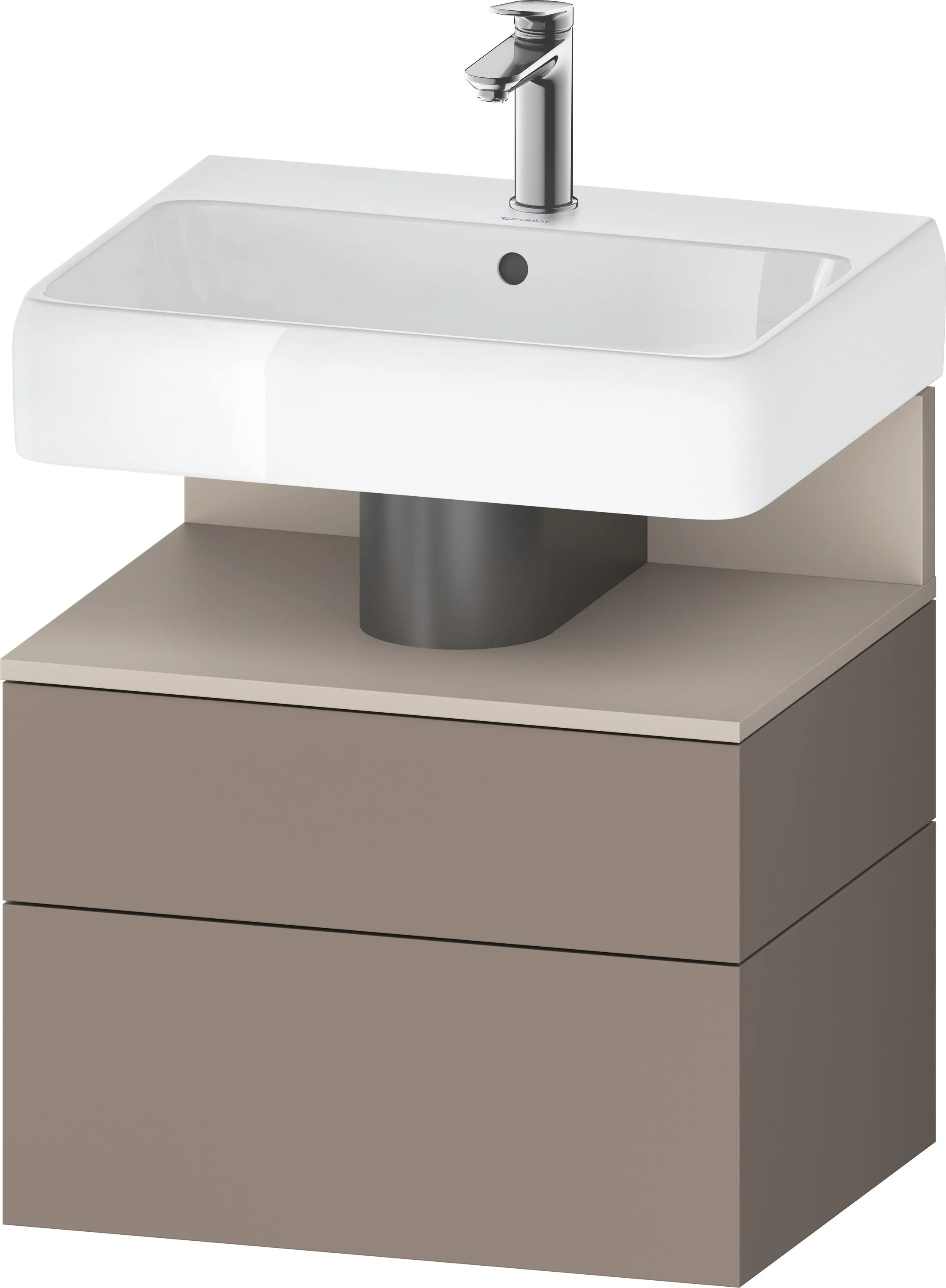 Duravit Waschtischunterschrank wandhängend „Qatego“ 59 × 59 × 47 cm, ohne Beleuchtung