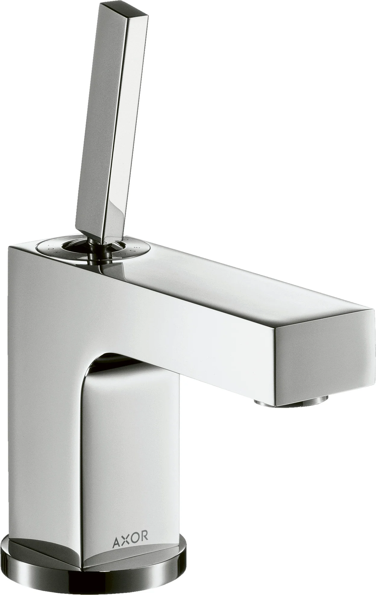Hansgrohe AXOR Citterio Einhebel-Waschtischmischer mit Pingriff, Chrom, Ausladung 104 mm, Auslaufhöhe 77 mm, max. Durchflussmenge 5 l/min