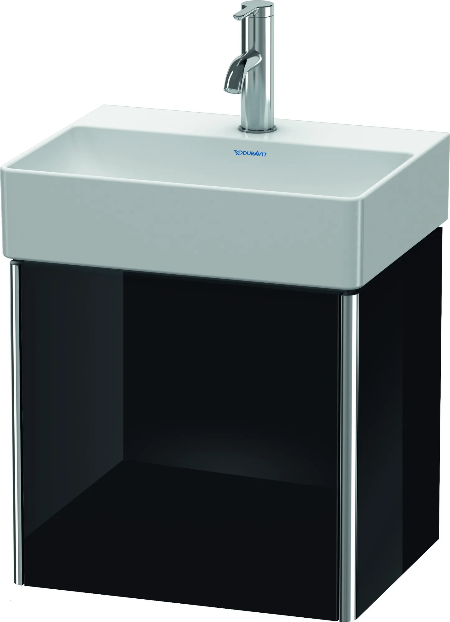 Duravit Waschtischunterschrank wandhängend „XSquare“ 43,4 × 39,7 × 34 cm Schwarz Hochglanz