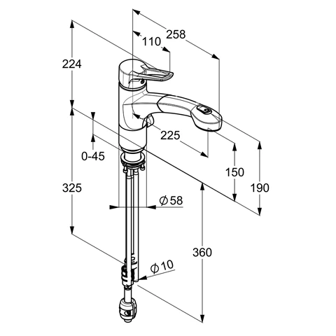 MX SpültischMultiEHM DN 8 herausz. Brause chrom MX SpültischMultiEHM DN 8 herausz. Brause chrom