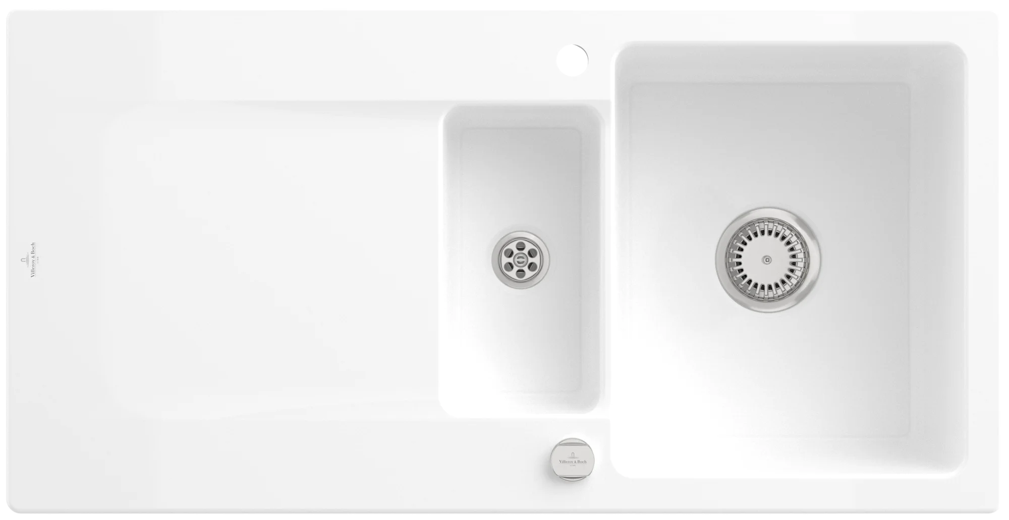 Villeroy & Boch Einbauspüle Siluet 60 R 333702, 1000 x 510 mm, TitanCeram, Weiß Alpin CeramicPlus