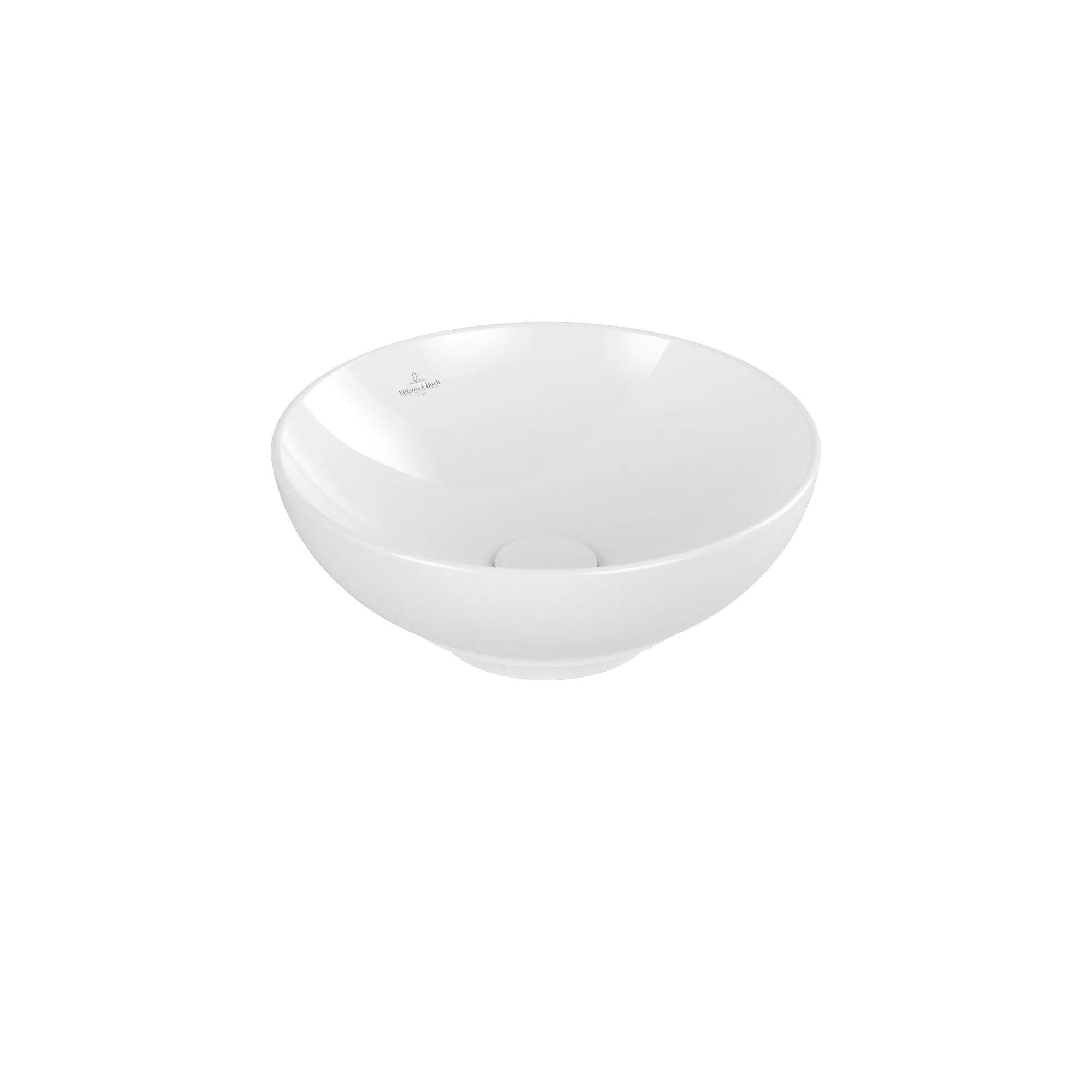 Villeroy & Boch Aufsatzwaschtisch aus TitanCeram „Loop & Friends“ ⌀ 380 mm, ohne Hahnlochbohrung in Weiß Alpin Villeroy & Boch Aufsatzwaschtisch aus TitanCeram „Loop & Friends“ ⌀ 380 mm, ohne Hahnlochbohrung in Weiß Alpin