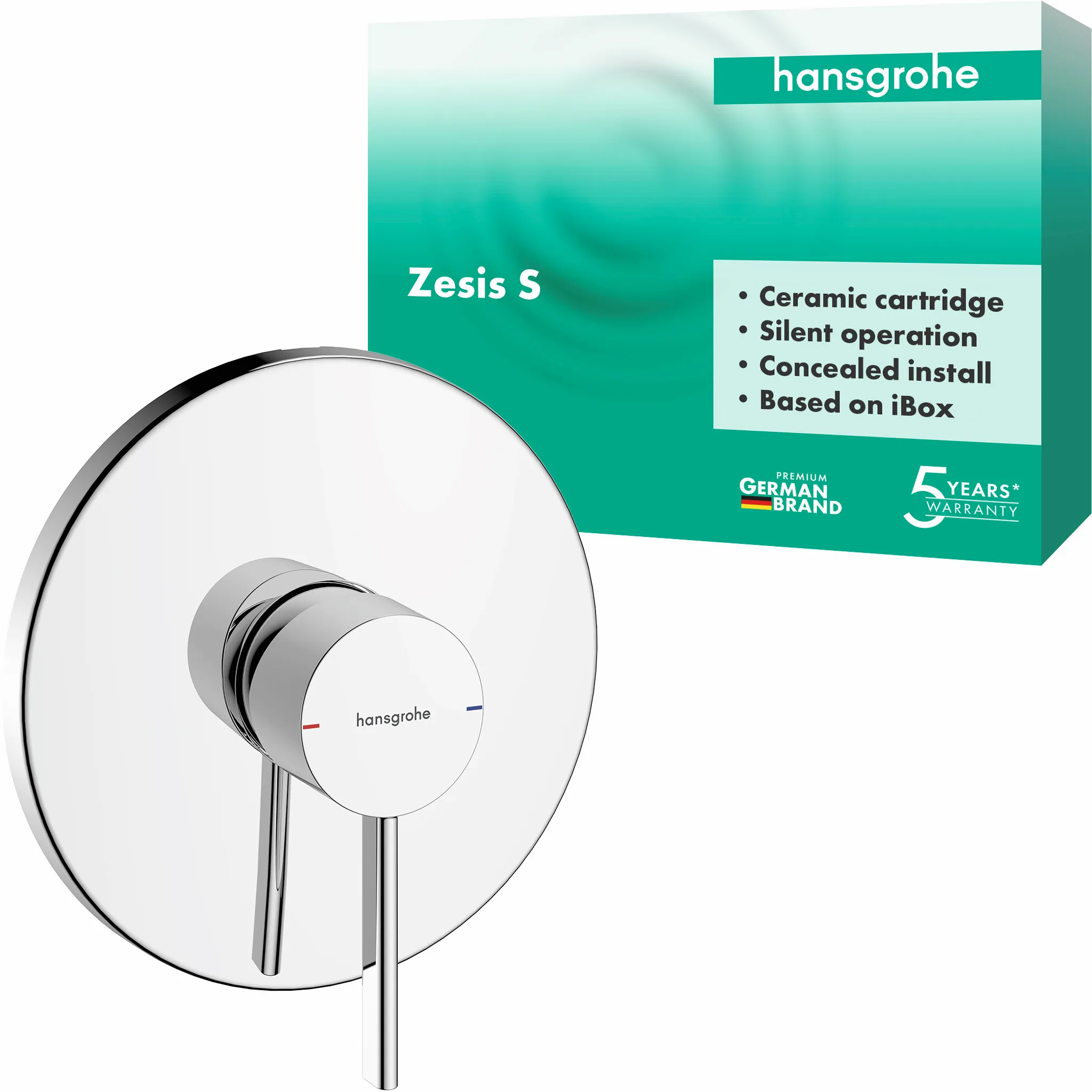 Hansgrohe Zesis S Einhebel-Brausemischer Unterputz für iBox universal, Chrom