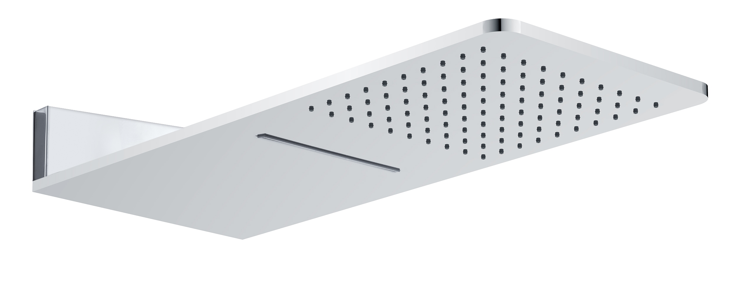 Kopfbrause AqvaGreen - 600 mm × 250 mm - 2 Strahlarten (Regen, Schwall) - "easy-clean" - 2 × 1/2″AG-Anschluss - 15,3 L/min bei 3 bar - Edelstahl, hochglanzpoliert Kopfbrause AqvaGreen - 600 mm × 250 mm - 2 Strahlarten (Regen, Schwall) - "easy-clean" - 2 × 1/2″AG-Anschluss - 15,3 L/min bei 3 bar - Edelstahl, hochglanzpoliert