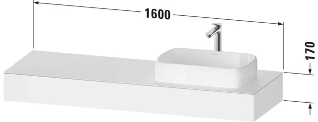 Duravit Konsole „Qatego“ in Weiß Matt