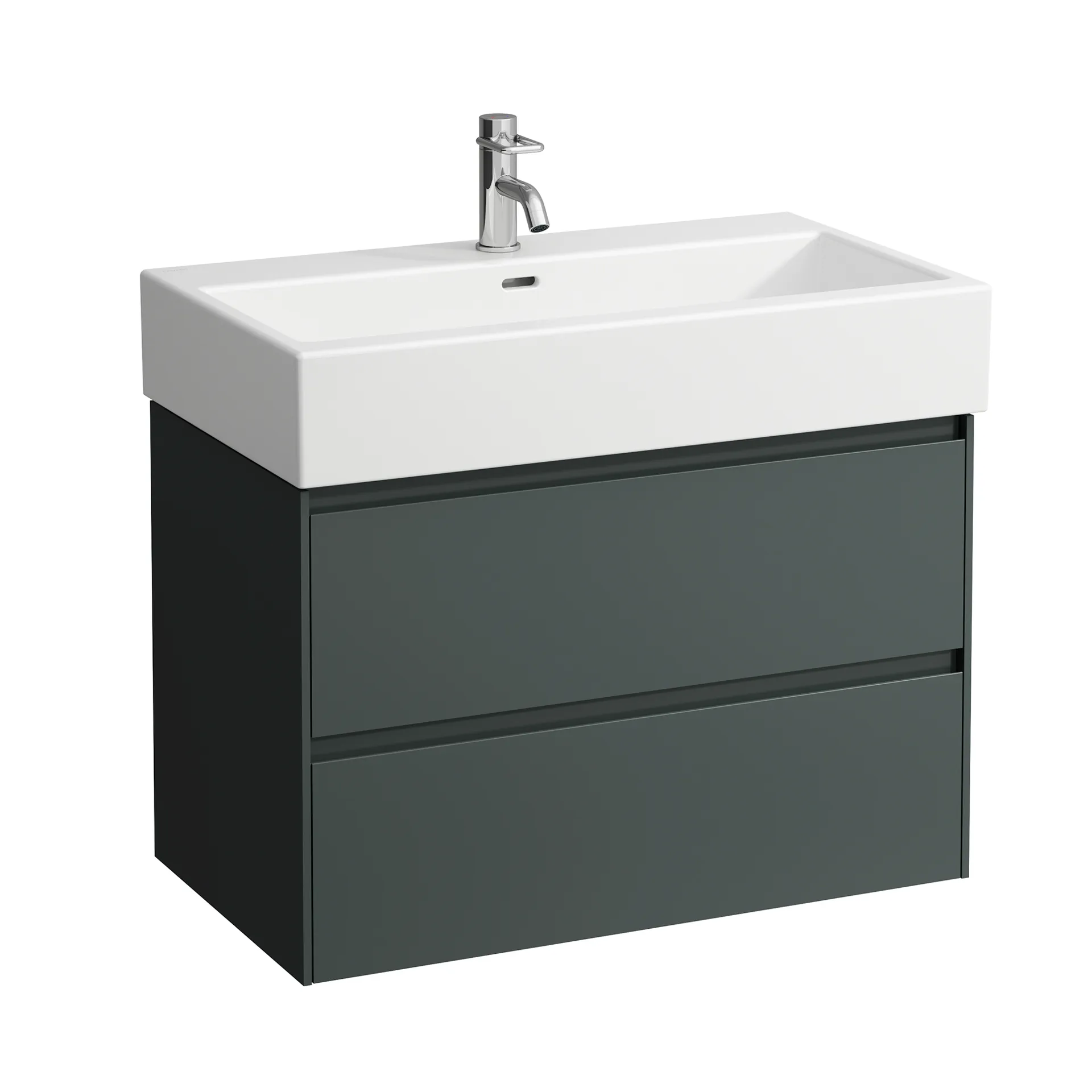 Waschtischunterbau LANI 442x784x515 mit 2 Schubladen integrierter Griffleiste Vollauszug und Soft-Close für Waschtisch LUA H810087 weiß matt Waschtischunterbau LANI 442x784x515 mit 2 Schubladen integrierter Griffleiste Vollauszug und Soft-Close für Waschtisch LUA H810087 weiß matt