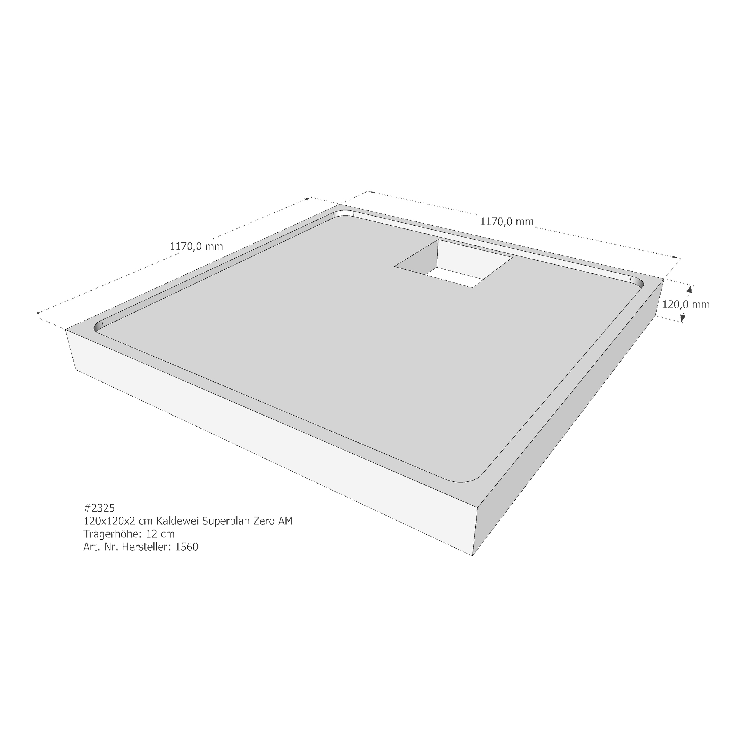 Duschwannenträger für Kaldewei Superplan Zero 120 × 120 × 2 cm Breite: 120 cm / Länge: 120 cm Duschwannenträger für Kaldewei Superplan Zero 120 × 120 × 2 cm Breite: 120 cm / Länge: 120 cm