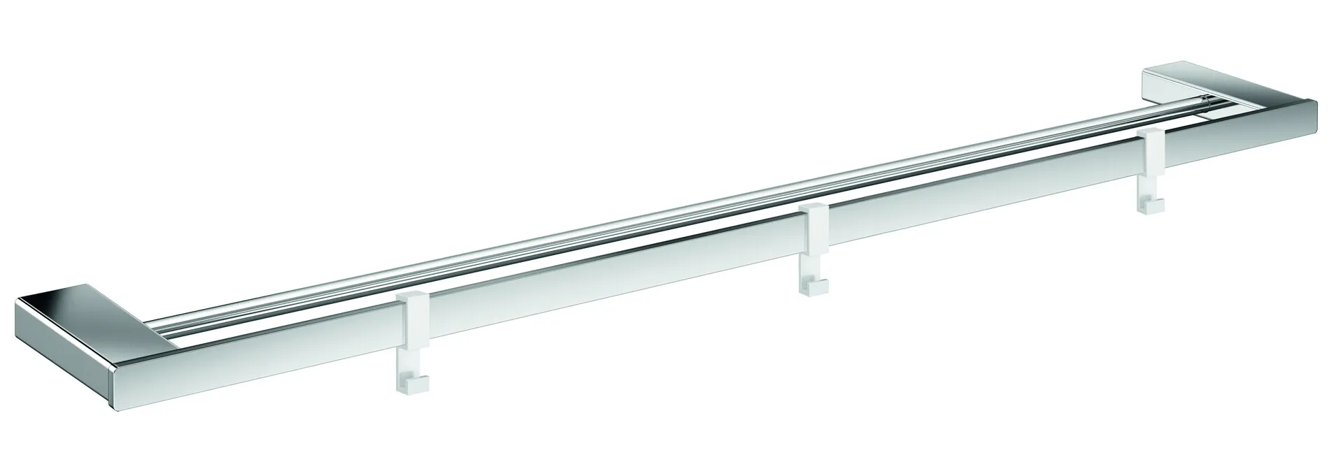 loft Doppelbadetuchhalter 800mm, 3 Haken, chrom loft Doppelbadetuchhalter 800mm, 3 Haken, chrom