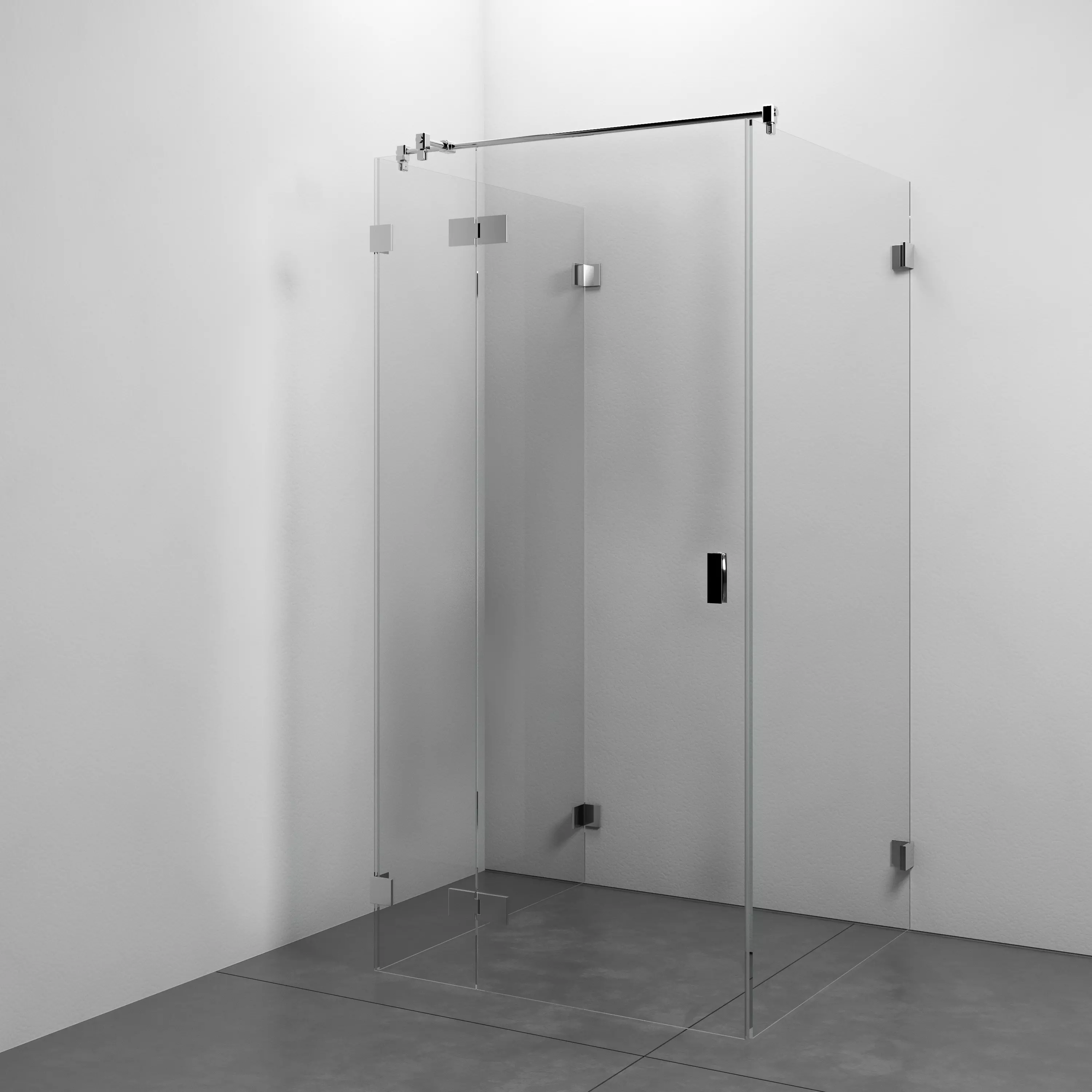 Sprinz Pendeltür Eckeinstieg Duschabtrennung Seiteneinstieg „Amara“ in Chrom, L: 1000 mm B: 1000 mm H: 2000 mm T: 8 mm Sprinz Pendeltür Eckeinstieg Duschabtrennung Seiteneinstieg „Amara“ in Chrom, L: 1000 mm B: 1000 mm H: 2000 mm T: 8 mm
