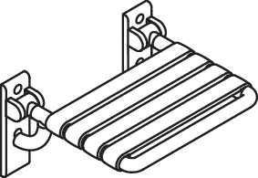 Klappsitz „Serie 801“ in Anthrazitgrau Klappsitz „Serie 801“ in Anthrazitgrau