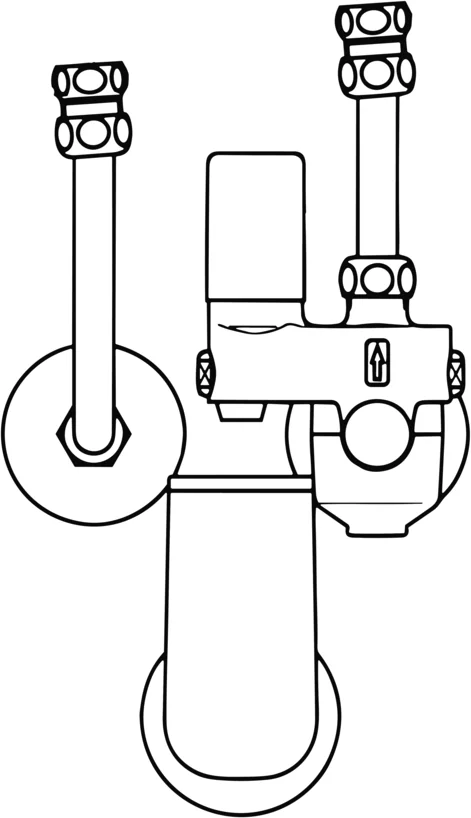 Hansa Regelventil für 1 oder 2 Rohrsysteme Hansa 6330, Wandmontage