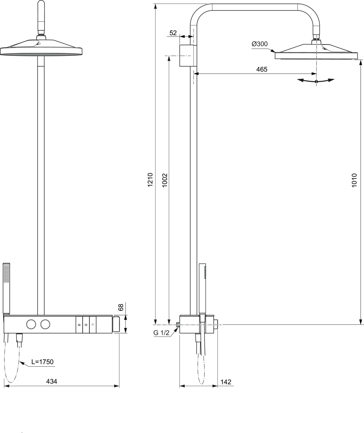 Ideal Standard Duschsystem „Solos“