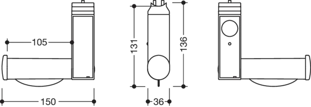 HEWI System 800 K Aufrüstsatz WC-Papierhalter Rubinrot HEWI System 800 K Aufrüstsatz WC-Papierhalter Rubinrot