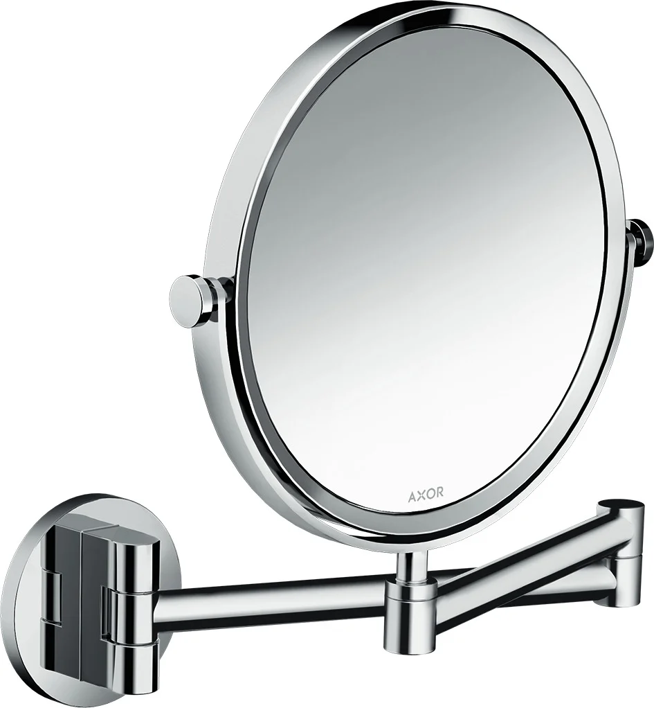 Hansgrohe AXOR Universal Circular Rasierspiegel Chrom, neigbar und schwenkbar, 5-fache Vergrößerung, Wandmontage