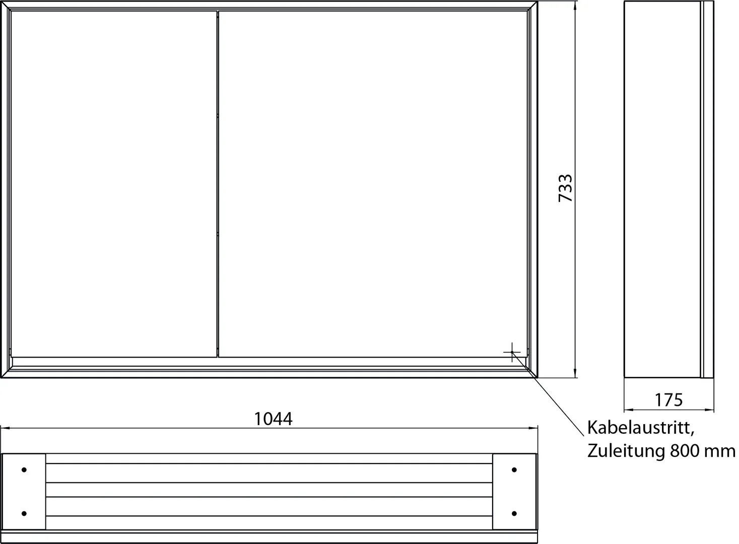 emco Spiegelschrank „loft“ 104,4 × 73,3 × 17,5 cm