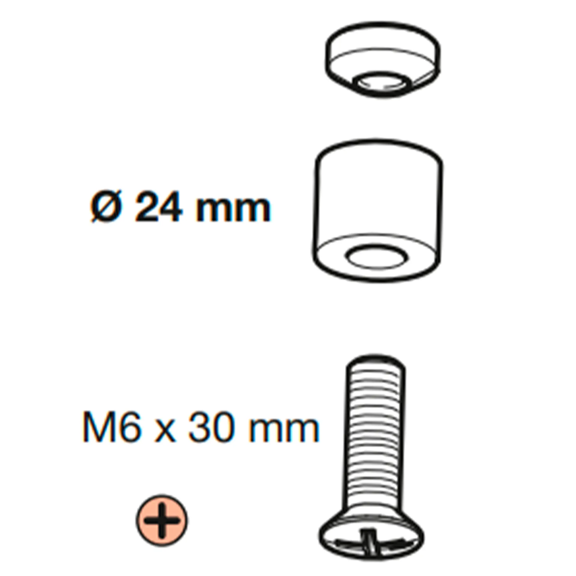 LANI Adapter für Handtuchhalter Reling wird benötigt für Waschtische PRO S H813965 H813966 LIVING H817431 H817433 H817436 H818431 H818432 H818437