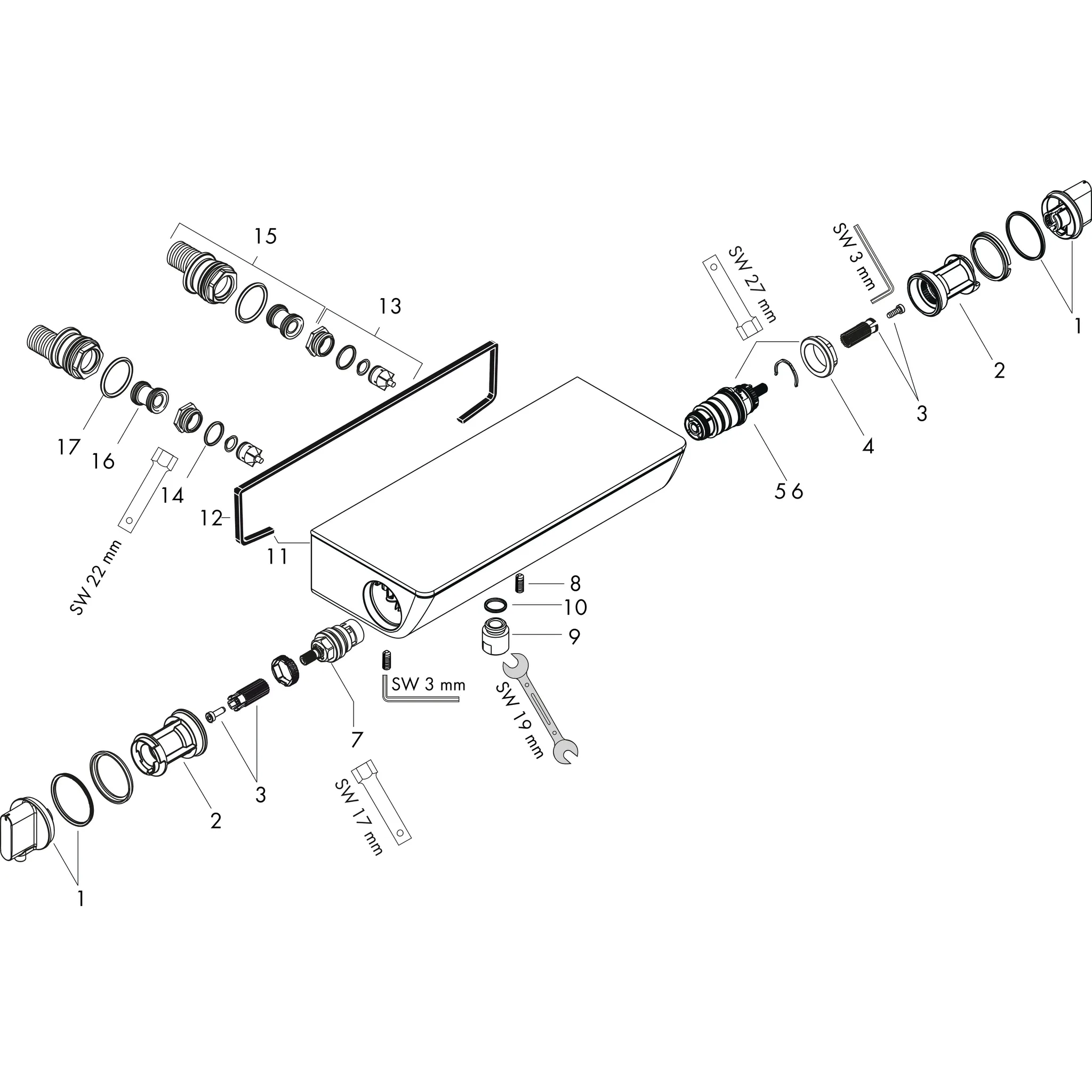 Hansgrohe Ecostat Select Brausethermostat Aufputz Chrom Hansgrohe Ecostat Select Brausethermostat Aufputz Chrom