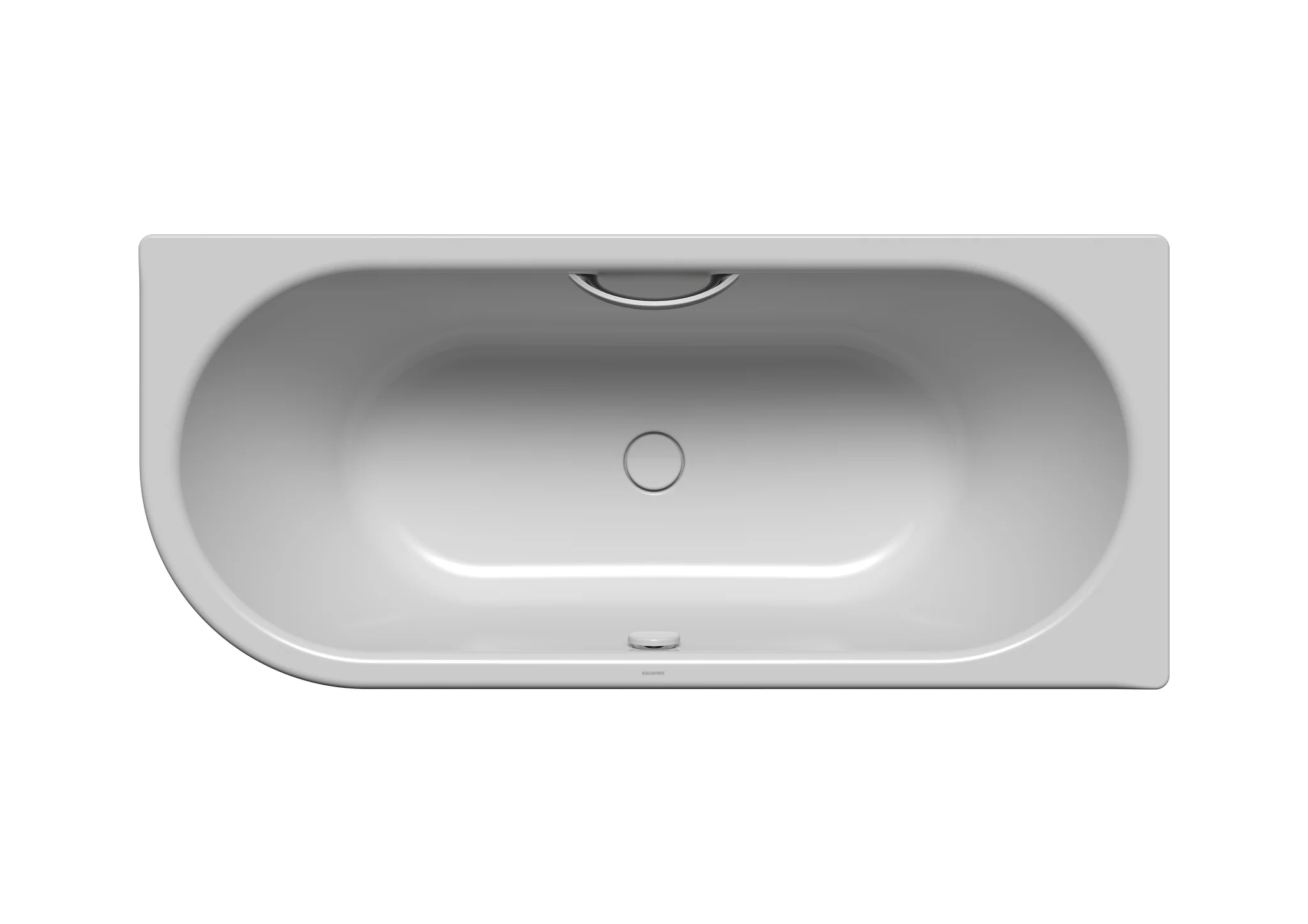Kaldewei CENTRO DUO 1 LINKS Badewanne, oval, 1700x750 mm, 460 mm Tiefe, mit Griffloch, Alpinweiß