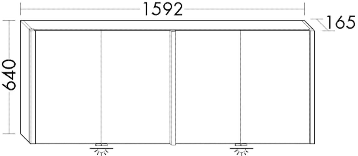 Spiegelschrank bel von burgbad - Anthrazitgrau, 165x1592x640 mm, LED-Beleuchtung mit Kalt-/Warmweiß und Dimmfunktion Spiegelschrank bel von burgbad - Anthrazitgrau, 165x1592x640 mm, LED-Beleuchtung mit Kalt-/Warmweiß und Dimmfunktion