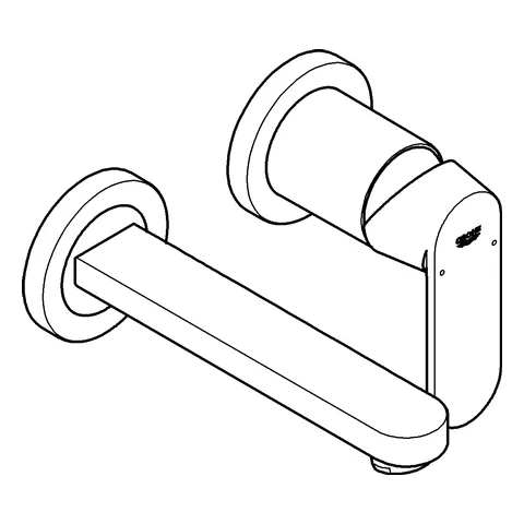 Grohe Eurosmart Cosmopolitan 2-Loch-Waschtischbatterie Wandmontage chrom Grohe Eurosmart Cosmopolitan 2-Loch-Waschtischbatterie Wandmontage chrom