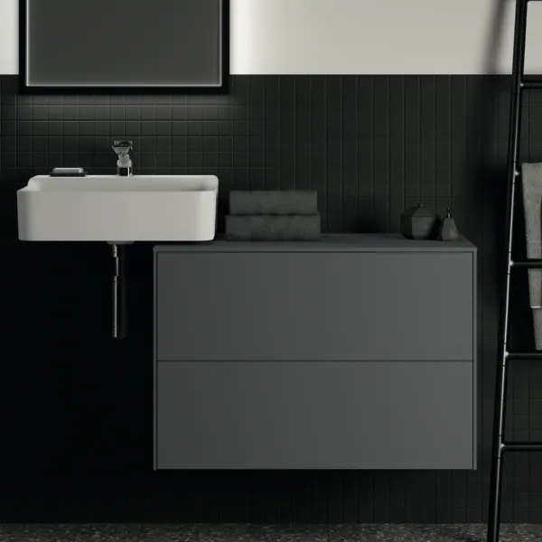 Ideal Standard Waschtischunterschrank Conca, 2 Auszüge, anthrazit Ideal Standard Waschtischunterschrank Conca, 2 Auszüge, anthrazit