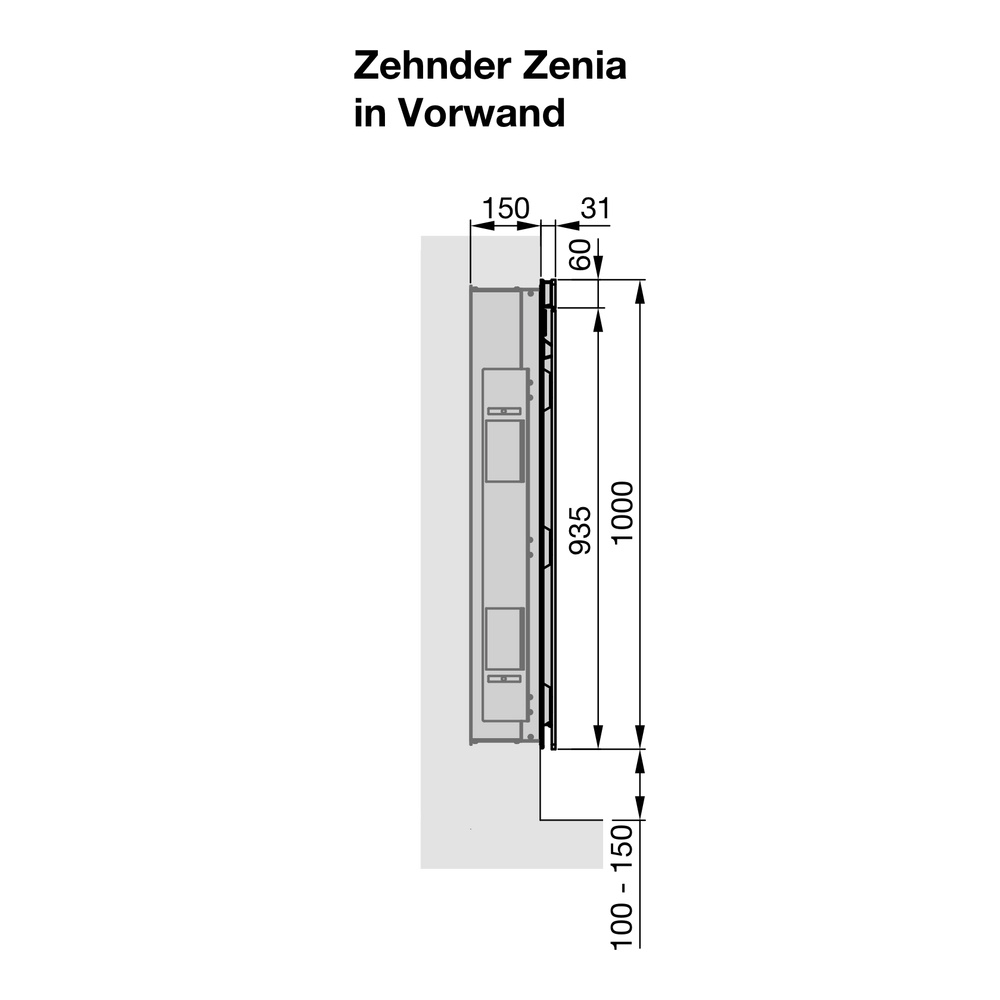 Montagerahmen für Vorwandinstallation „Zenia“