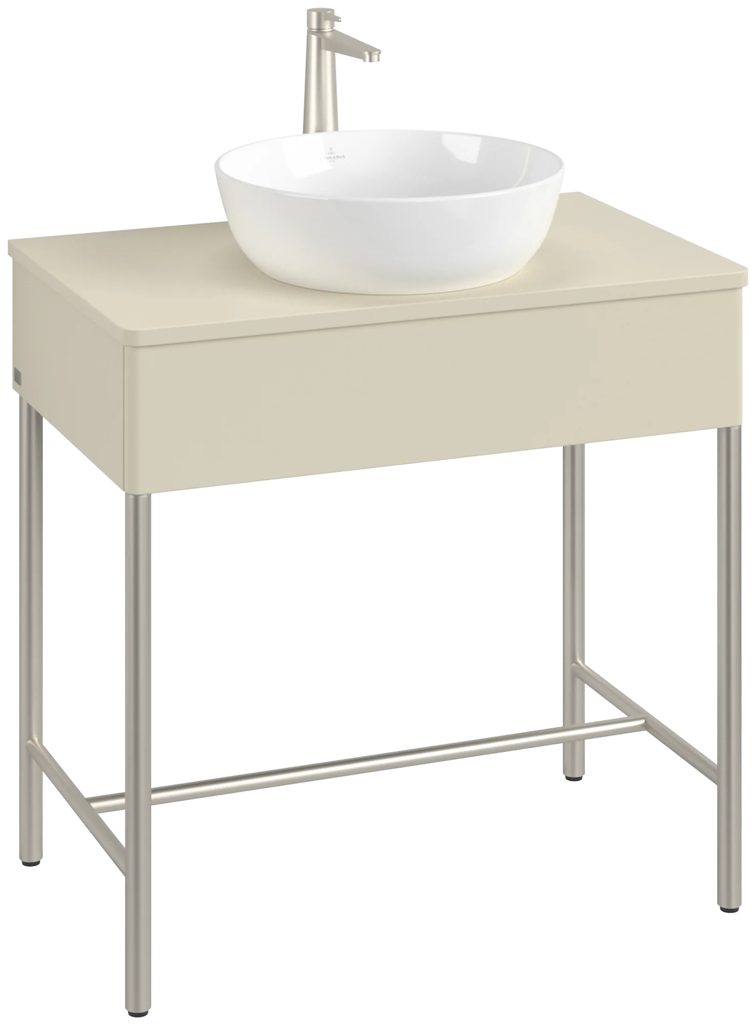 Villeroy & Boch Waschbeckenunterschrank Artis K60050, Silk Grey Matt Lacquer, 800x782x500mm, mit Metallgestell und Push-to-open Funktion Villeroy & Boch Waschbeckenunterschrank Artis K60050, Silk Grey Matt Lacquer, 800x782x500mm, mit Metallgestell und Push-to-open Funktion