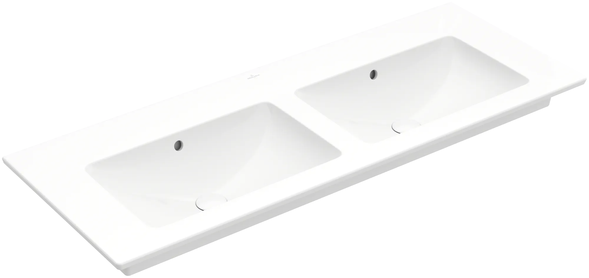 Villeroy & Boch Doppelwaschtisch „Venticello“ 1300 × 500 × 170 mm, für Becken mittig, ohne Hahnlochbohrung in Weiß Alpin Becken: mittig / Farbe: Weiß Alpin / Größe: 130 × 50 cm / Hahnlochbohrung: ohne Hahnlochbohrung / Hahnlochposition: ohne / Oberflächenveredelung: ohne Oberflächenveredelung Villeroy & Boch Doppelwaschtisch „Venticello“ 1300 × 500 × 170 mm, für Becken mittig, ohne Hahnlochbohrung in Weiß Alpin Becken: mittig / Farbe: Weiß Alpin / Größe: 130 × 50 cm / Hahnlochbohrung: ohne Hahnlochbohrung / Hahnlochposition: ohne / Oberflächenveredelung: ohne Oberflächenveredelung