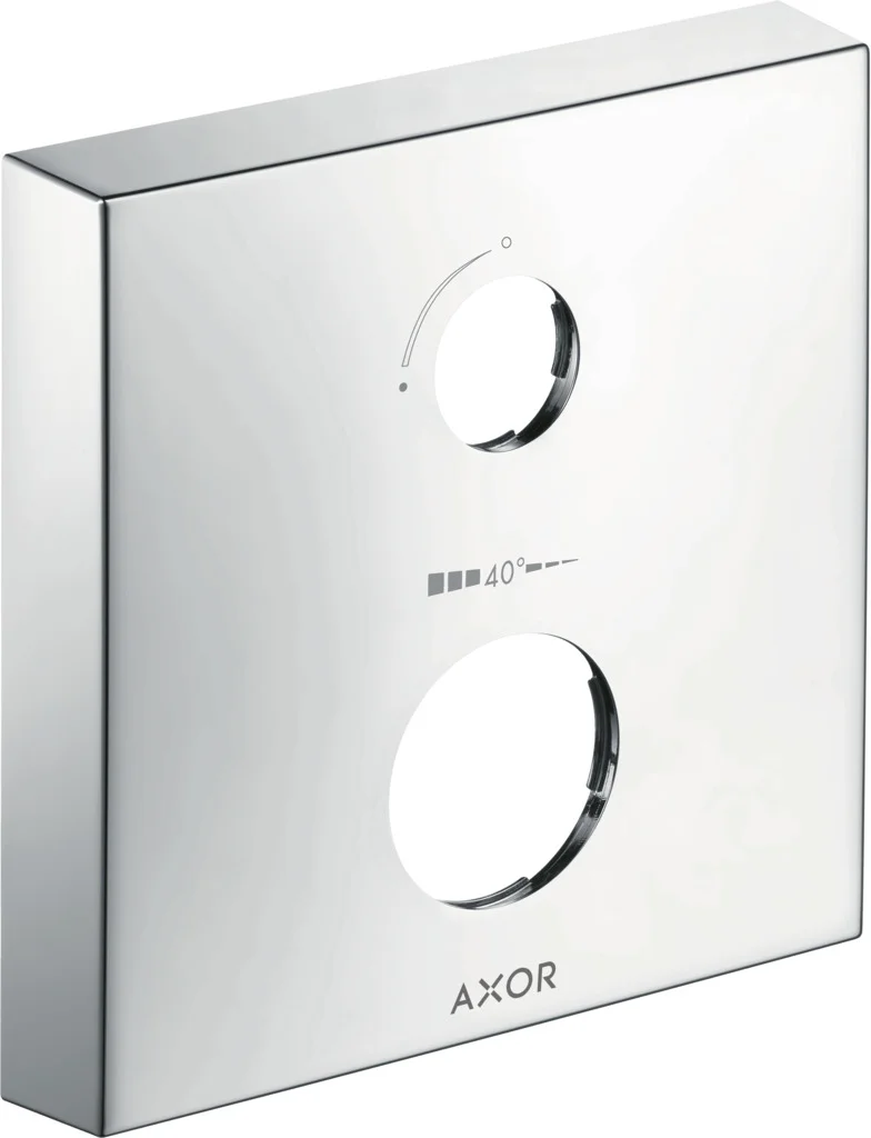 Hansgrohe AXOR Verlängerungsrosette eckig Pfeil, 2-Loch Chrom, Durchmesser 170 mm, Höhe 33 mm, Metallrosette Hansgrohe AXOR Verlängerungsrosette eckig Pfeil, 2-Loch Chrom, Durchmesser 170 mm, Höhe 33 mm, Metallrosette